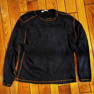 Lightweight, Cotton, Jake Agave, Blue Long Sleeve Shirt with Accents Stitching